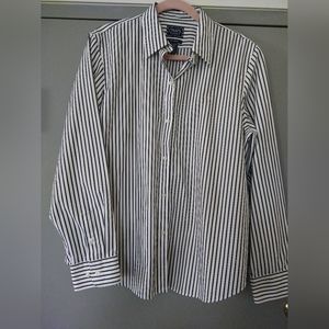 Chaps Classics White with Black stripes button down